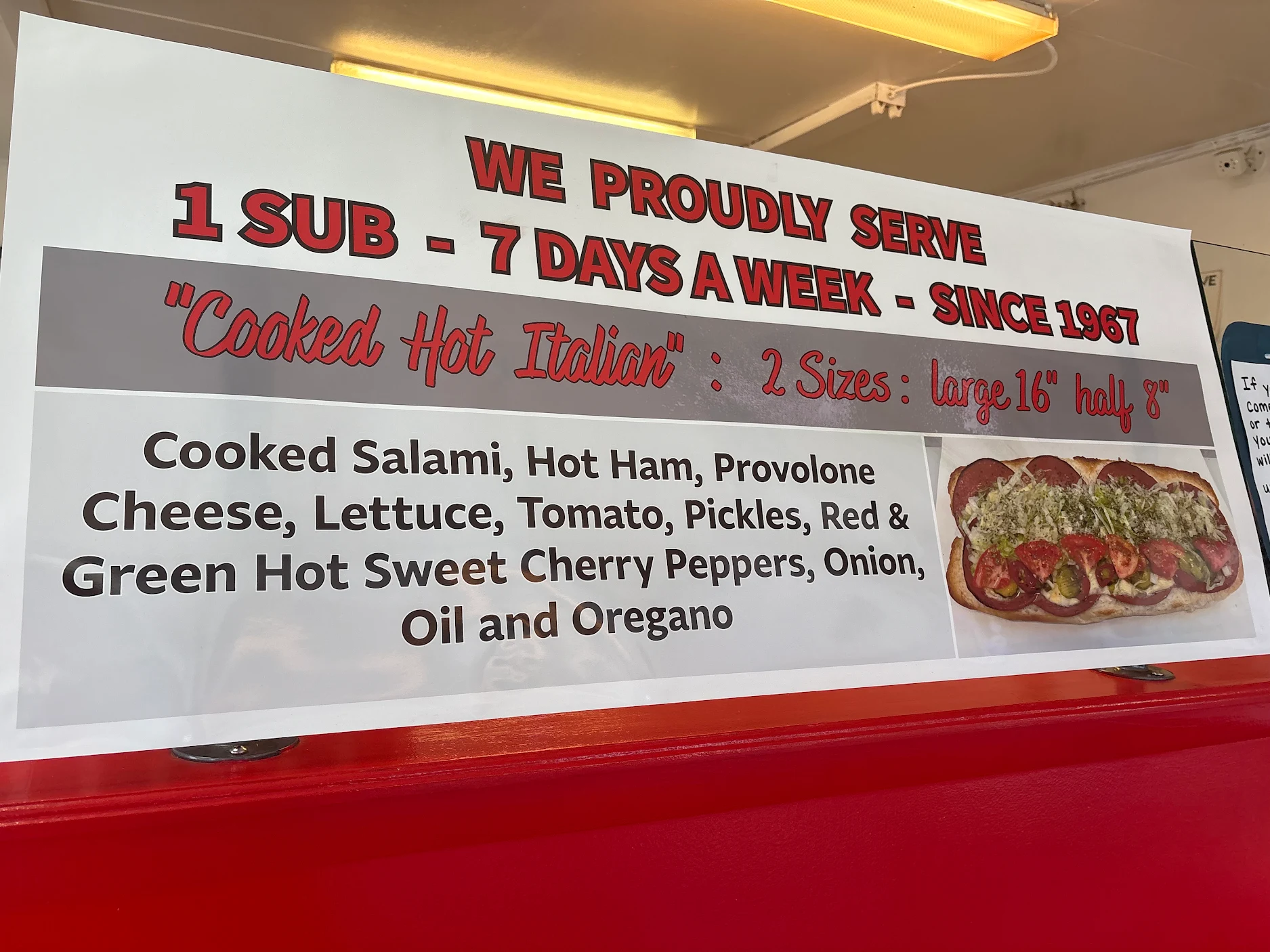 The whole menu
